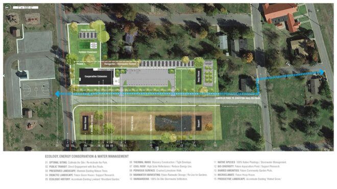 Floor plans of the building is shaped like an L