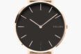 Solios New Black Mini Solar Watch in gold.