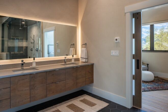 Bathroom with two sinks