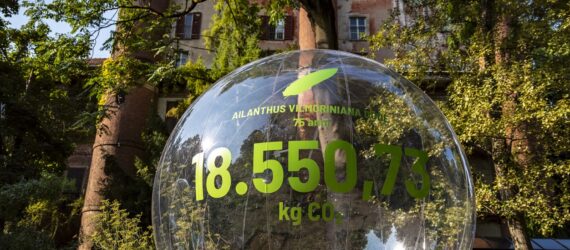 A close up of a bubble present the amount of CO2