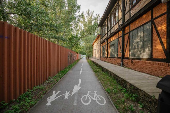 A road to the left of a home.