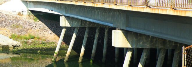 The underside of the Dominguez Channel.