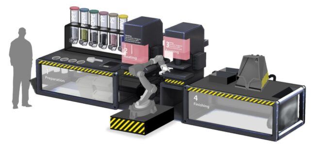 A rendering of the device within the TRASHPRESSO