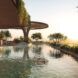 A rooftop pool