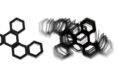 A chain of hexagonal shapes in order to form a ball filled like hexagonal sides on it