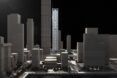 A 3D rendering of the skyscraper buildings