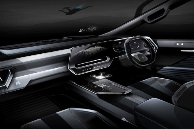 A black car interior.