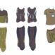 Six outfit designs from students for NASA space apparel