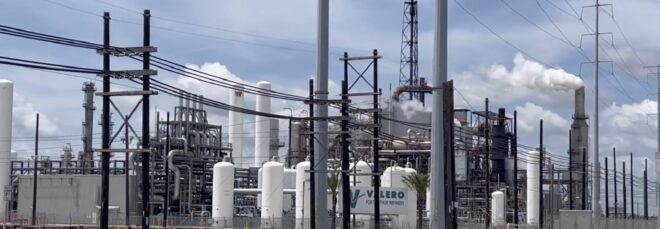 An oil containment facility in the U.S.