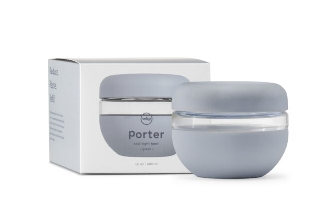 W&P's porter bowl seal tight, which looks like a grey bowl with a lid