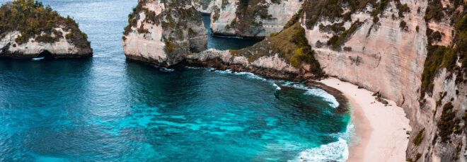 A rocky coast.