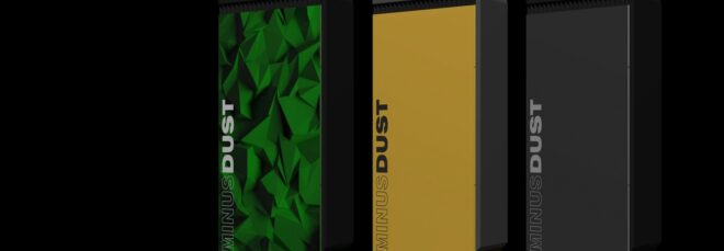 Three rectangle boxes, from left to right, a green one, yellow one and a gray one