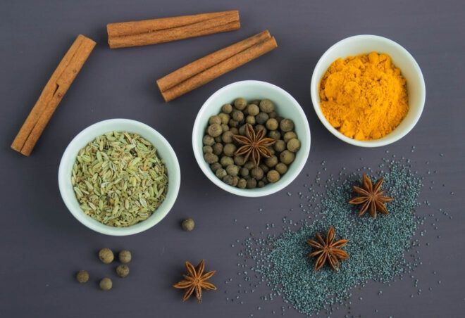 A spread of spices.