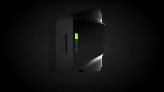 The side of the Sensgreen has a glowing green indicator