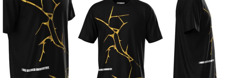 The front and back of a REBRANDED shirt.