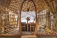 The inside of an off-grid, sustainable bamboo eco-resort in Mexico.