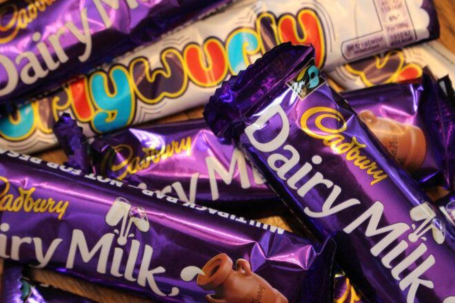 Candy wrappers for upcycling.