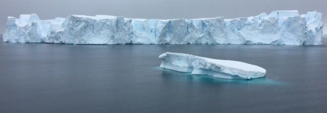 Melting ice.
