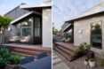 Two images of a home exterior.