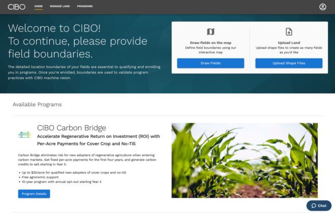 A webpage screenshot showcasing what CIBO grower is all about