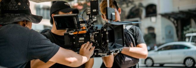 A film set.