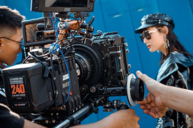 A film set.