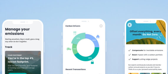 Three drawings of a phone screen and screenshots of the Joro app