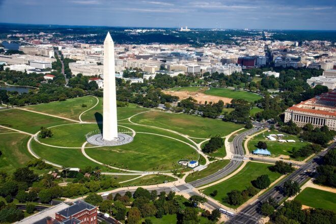 A view of Washington monument in Washington D.C.
