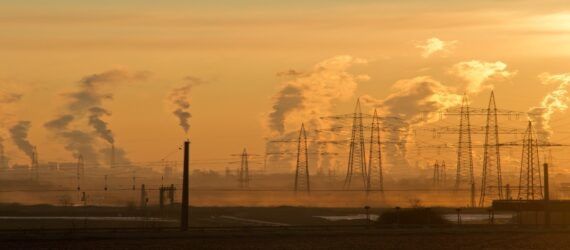 An urban landscape with pollution