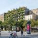 A building with a wall of greenery