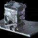 An overview look at a gray sculpture