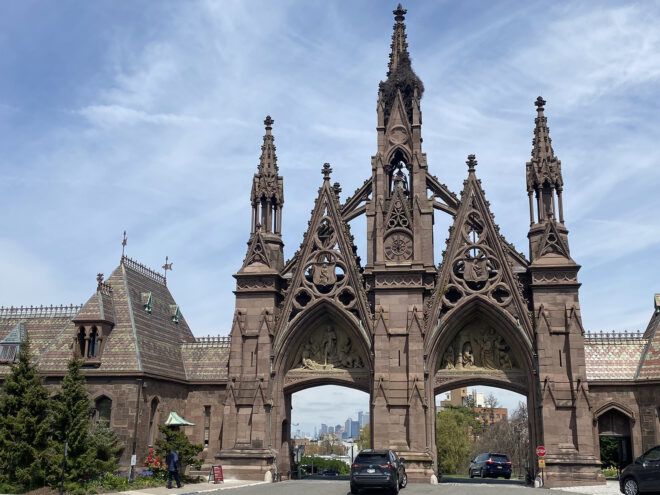A cathedral entrance architecture