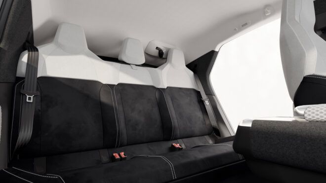 The back three passenger seating