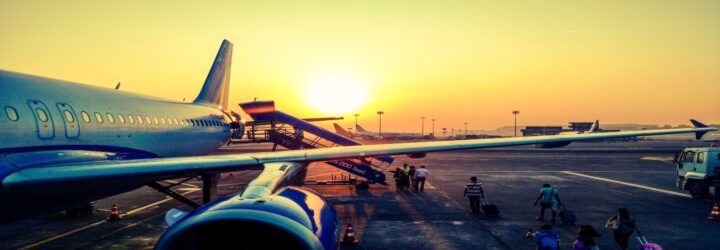 a plane at an airport