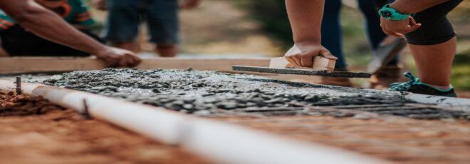 workers making concrete