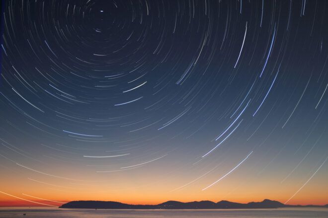 A starry night sky
