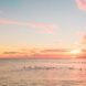 A sunset at a beach