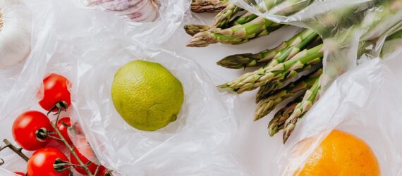produce in plastic bags