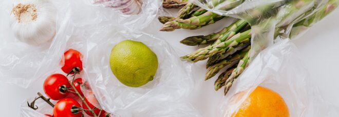 produce in plastic bags