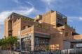 An eco-hotel with a stacked and blocky architecture