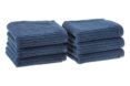 A set of eco-friendly hand towels in navy