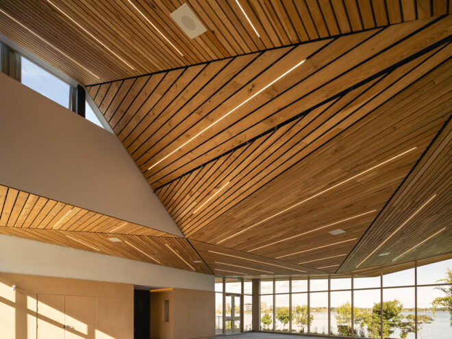 An abstract layout of the inside of the center.