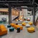 The new Bonduelle headquarters with orange comfortable chairs