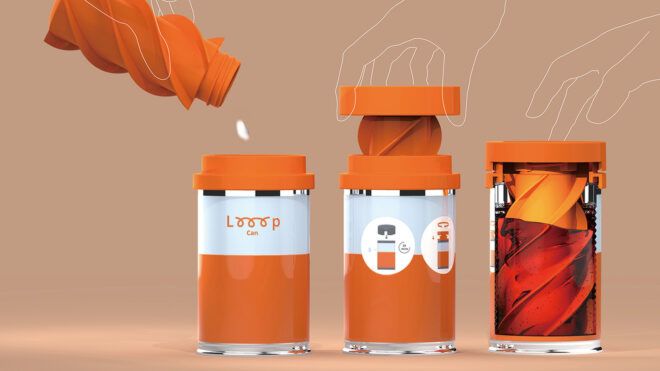 Three orange tubes meant for cleaning pads