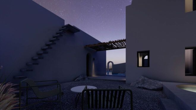 A backyard in the complexes
