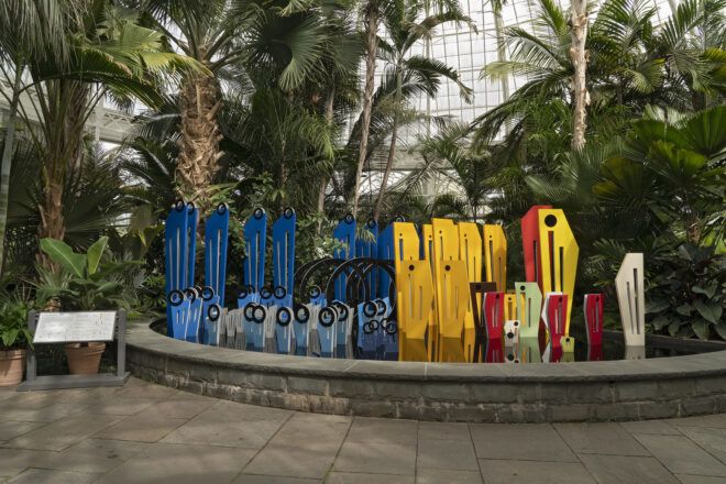 An art installation sent in a pool