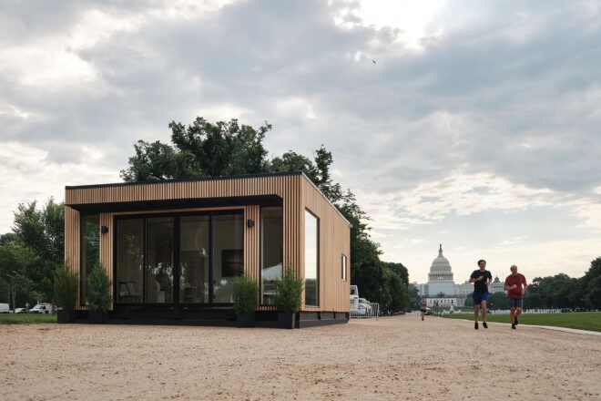 Tomu's stylish modular home placed on the National Mall in Washington, D.C.