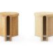The accent table in oak and maple