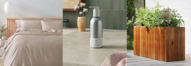 Amazon's eco-friendly duvet cover, lotion, and planter