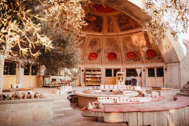 A domed amphitheater structure